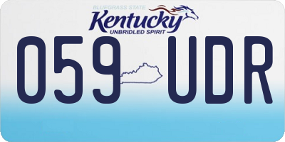 KY license plate 059UDR