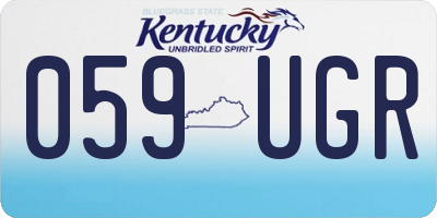 KY license plate 059UGR