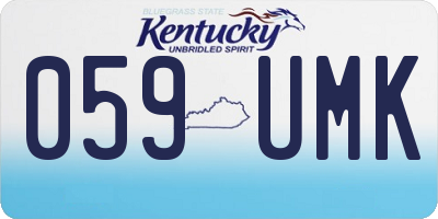 KY license plate 059UMK
