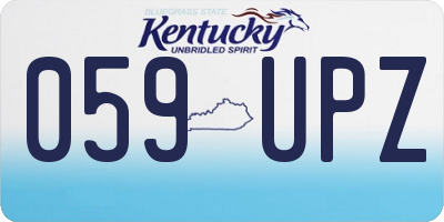KY license plate 059UPZ