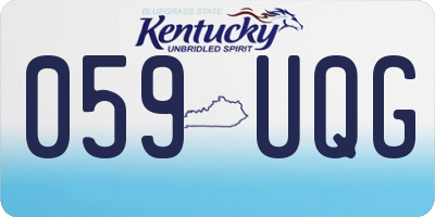 KY license plate 059UQG