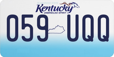 KY license plate 059UQQ
