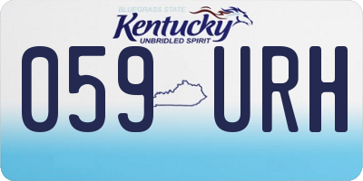 KY license plate 059URH