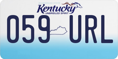 KY license plate 059URL