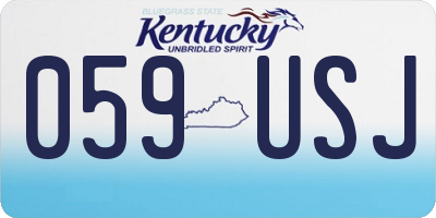 KY license plate 059USJ