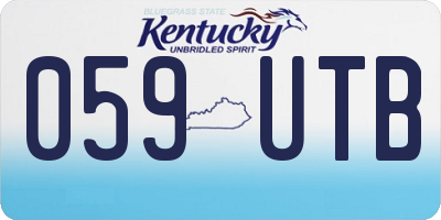 KY license plate 059UTB