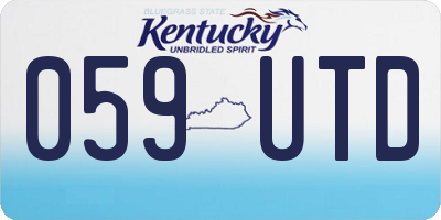 KY license plate 059UTD