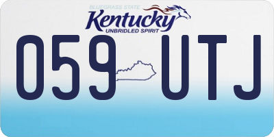 KY license plate 059UTJ