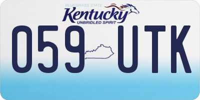 KY license plate 059UTK
