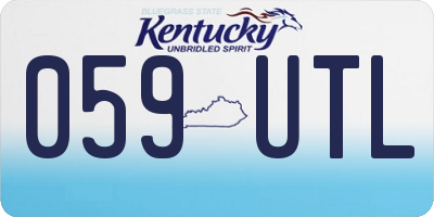 KY license plate 059UTL