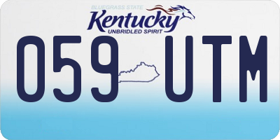 KY license plate 059UTM