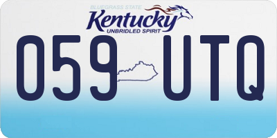 KY license plate 059UTQ