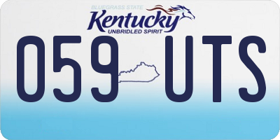 KY license plate 059UTS