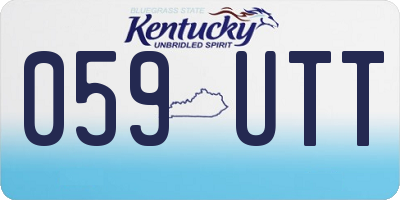 KY license plate 059UTT