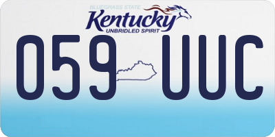 KY license plate 059UUC