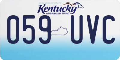 KY license plate 059UVC