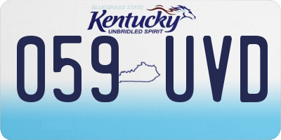 KY license plate 059UVD