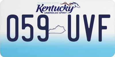 KY license plate 059UVF