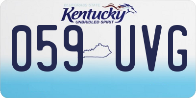KY license plate 059UVG