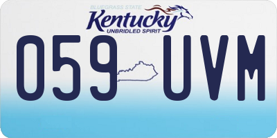 KY license plate 059UVM