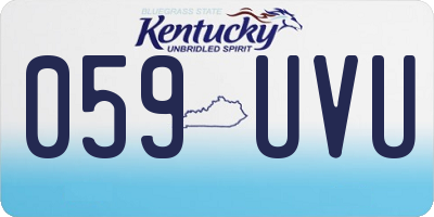 KY license plate 059UVU