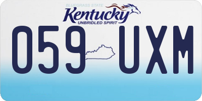 KY license plate 059UXM