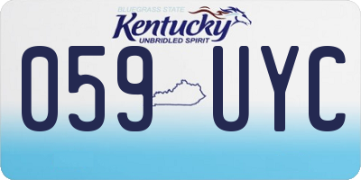 KY license plate 059UYC