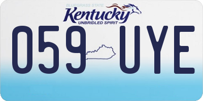 KY license plate 059UYE