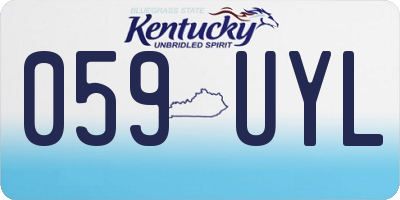 KY license plate 059UYL