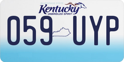 KY license plate 059UYP