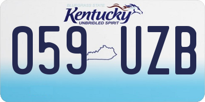 KY license plate 059UZB