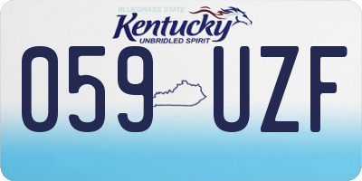 KY license plate 059UZF