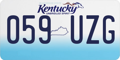KY license plate 059UZG