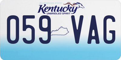 KY license plate 059VAG