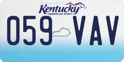KY license plate 059VAV