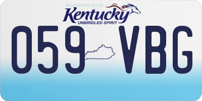 KY license plate 059VBG
