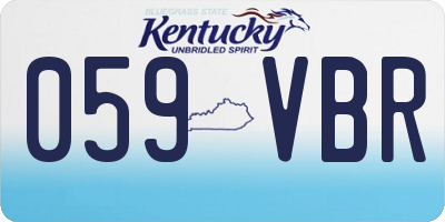 KY license plate 059VBR