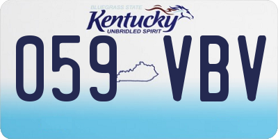 KY license plate 059VBV