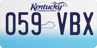 KY license plate 059VBX