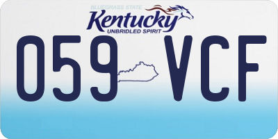 KY license plate 059VCF