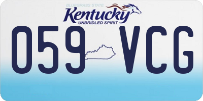 KY license plate 059VCG