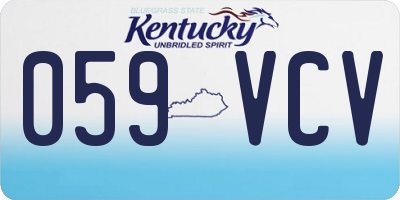 KY license plate 059VCV
