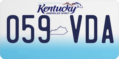 KY license plate 059VDA