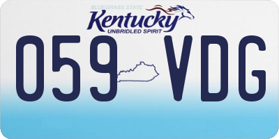 KY license plate 059VDG