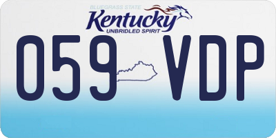 KY license plate 059VDP