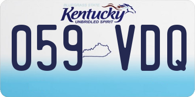 KY license plate 059VDQ