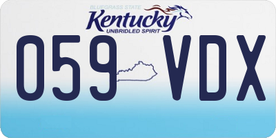 KY license plate 059VDX