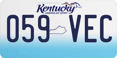 KY license plate 059VEC