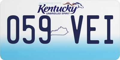 KY license plate 059VEI