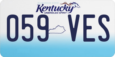 KY license plate 059VES